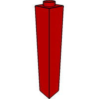 Brick 1 x 1 x 5 with Solid Stud