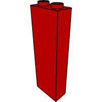 Brick 1 x 2 x 5 with Blocked Open Studs and Bottom Stud Holder with Asymmetric Ridges