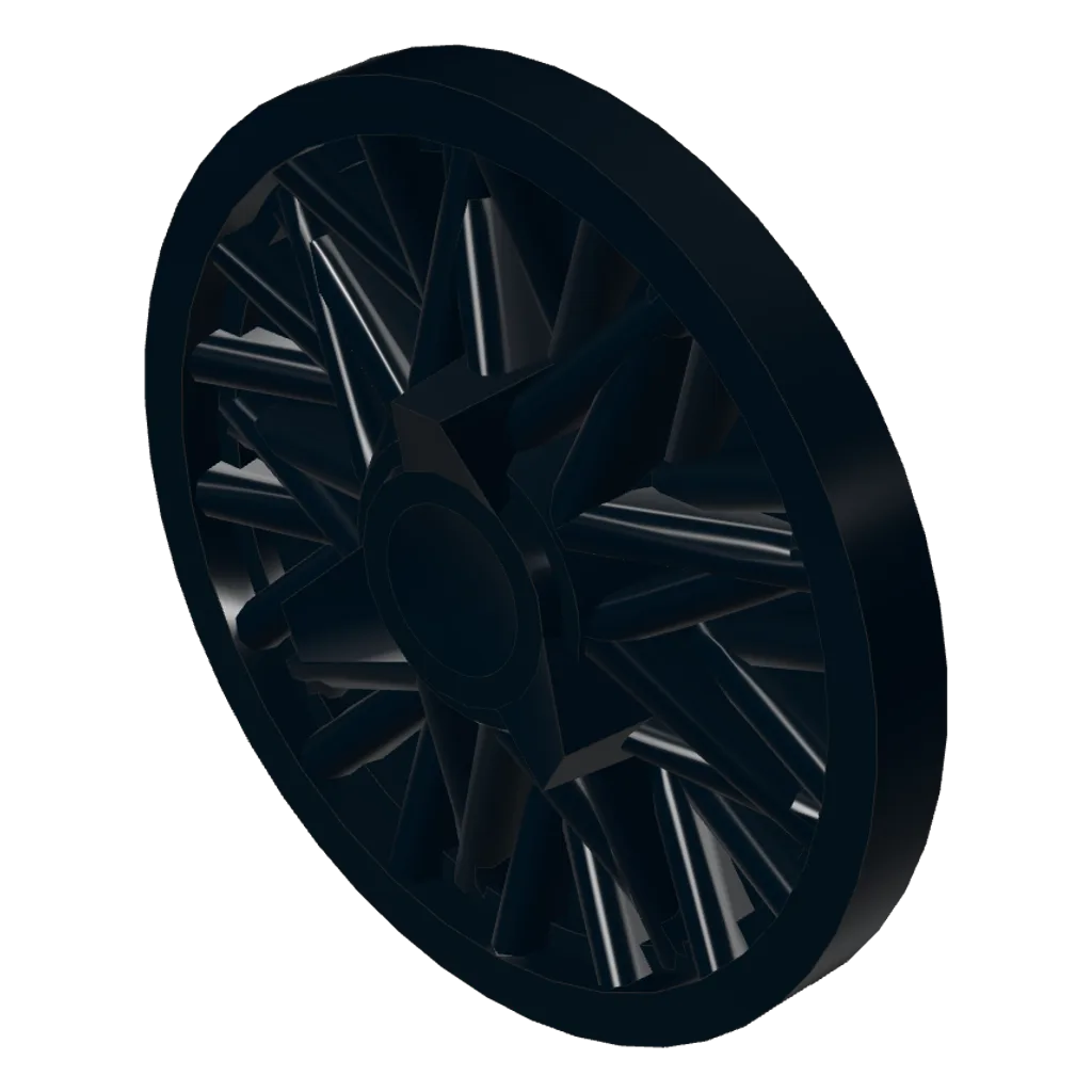 Wheel Cover Thin Spoke and Spinner in Black