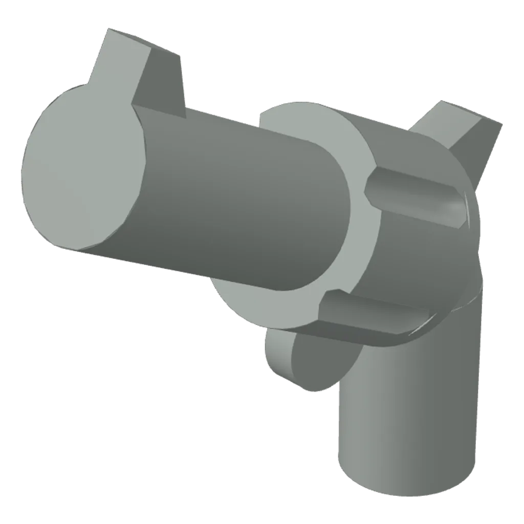 Weapon Gun / Pistol / Revolver Small Barrel in Light Gray