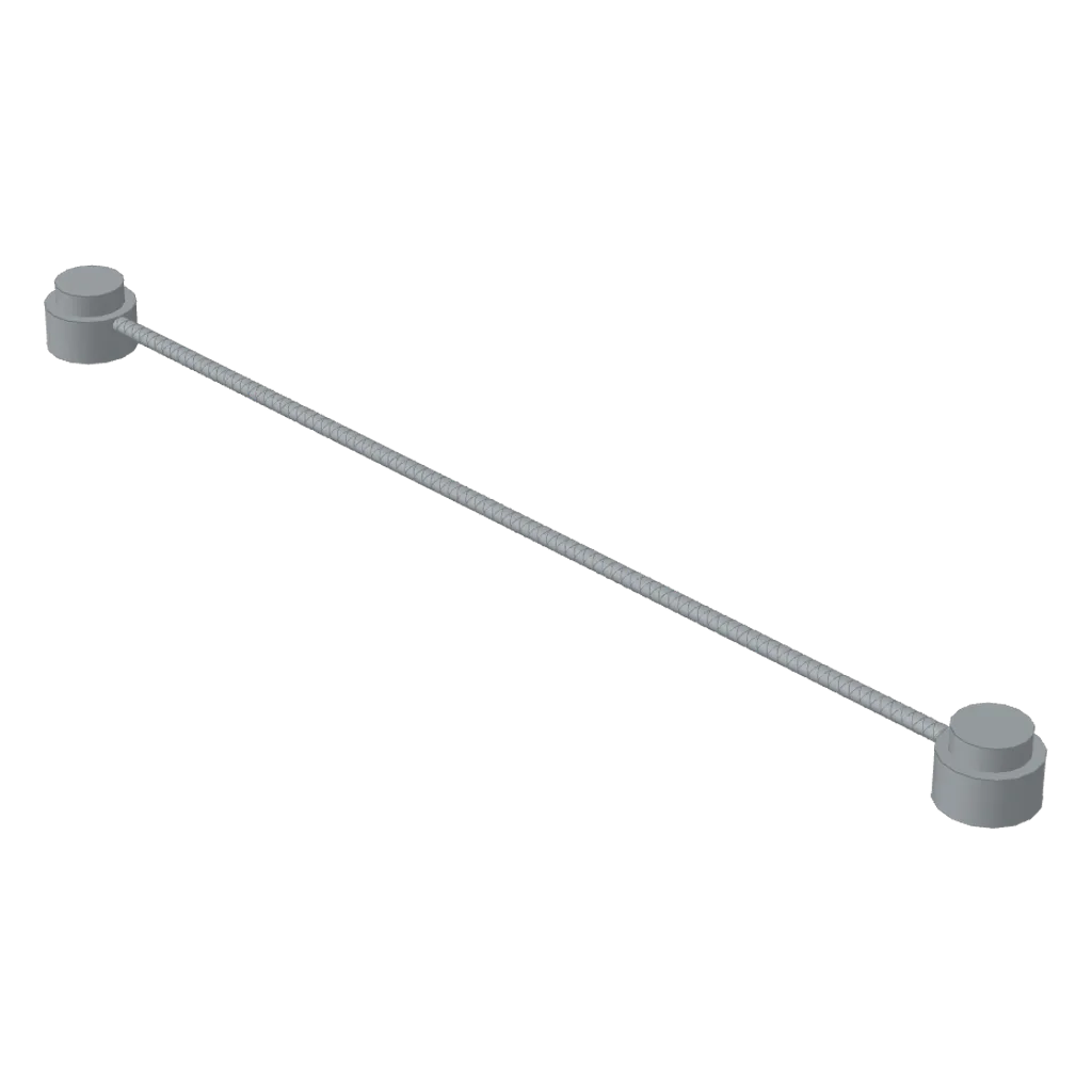 String with End Studs 11L Overall in Light Bluish Gray