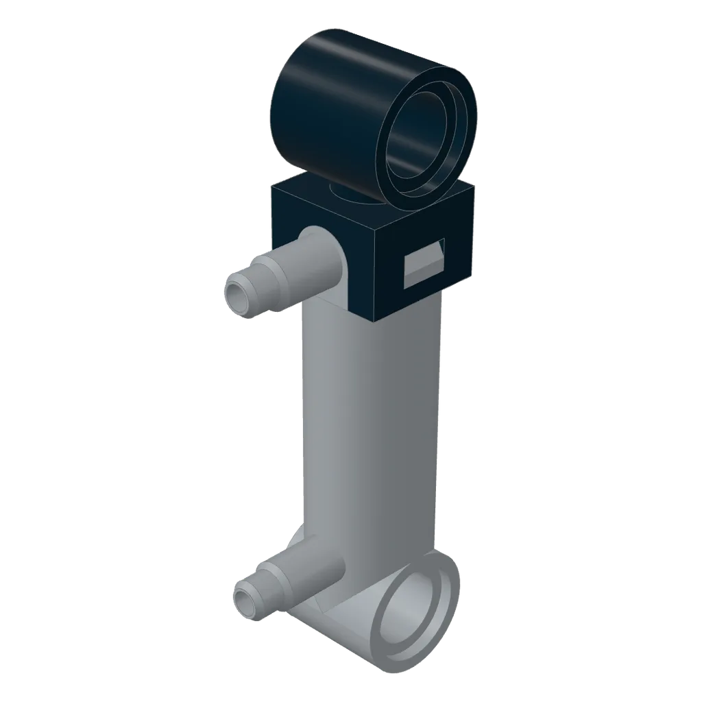 Pneumatic Cylinder 1 x 5 with 2 Stepped Inlets [V2] in Light Bluish Gray