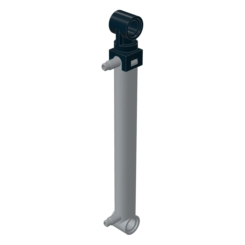 Pneumatic Cylinder 1 x 11 with 2 Stepped Inlets [V2] in Light Bluish Gray