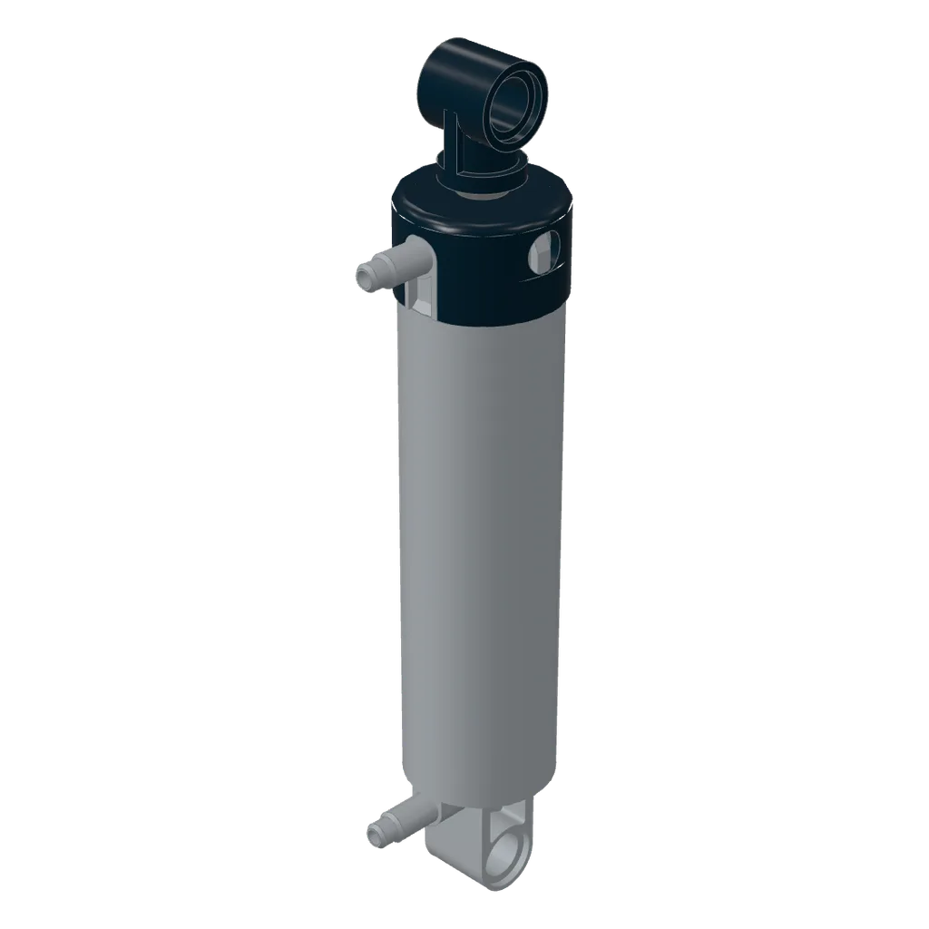 Pneumatic Cylinder 2 x 11 with 2 Stepped Inlets [V2] in Light Bluish Gray