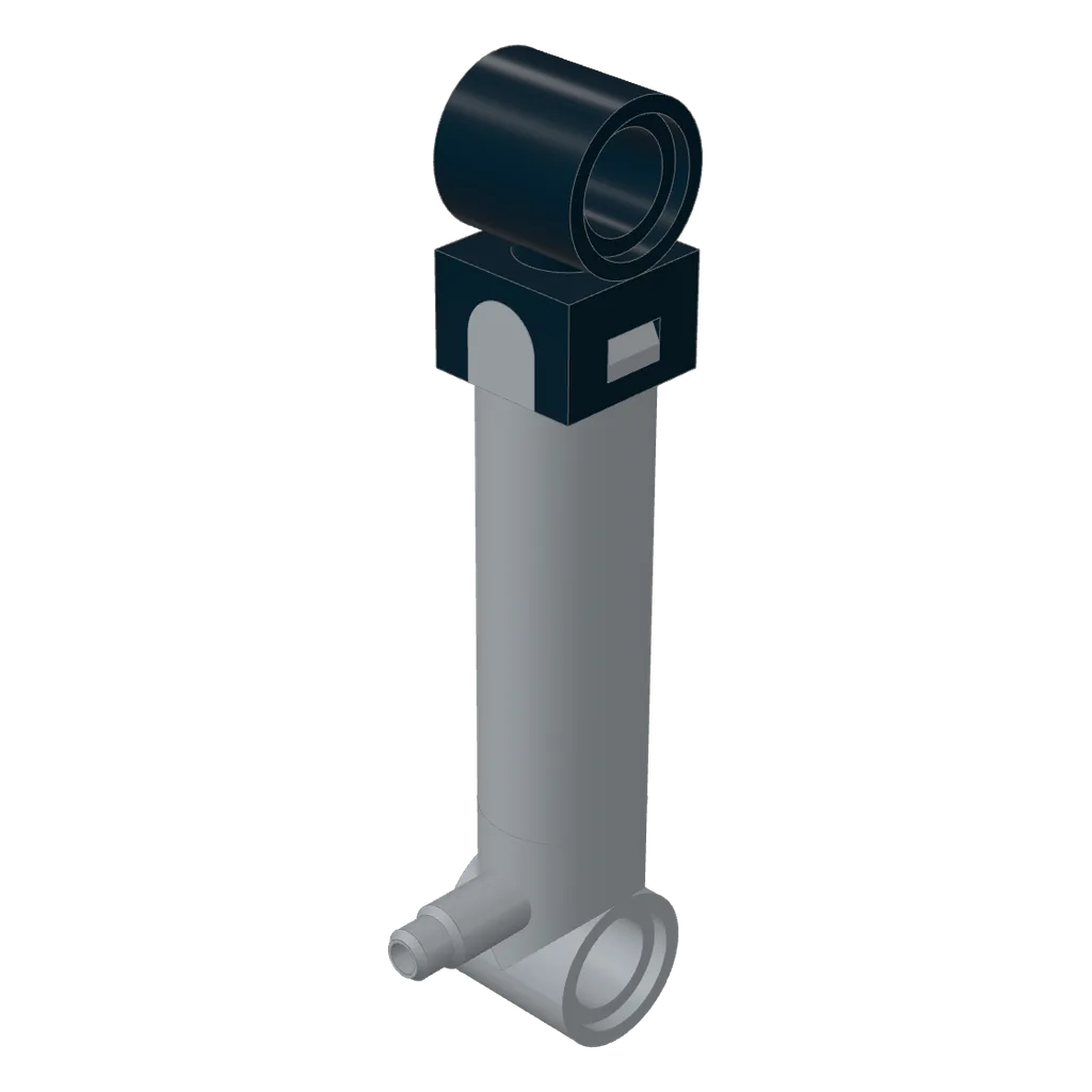 Pneumatic Pump 1 x 6 with Stepped Outlet [V2] in Light Bluish Gray