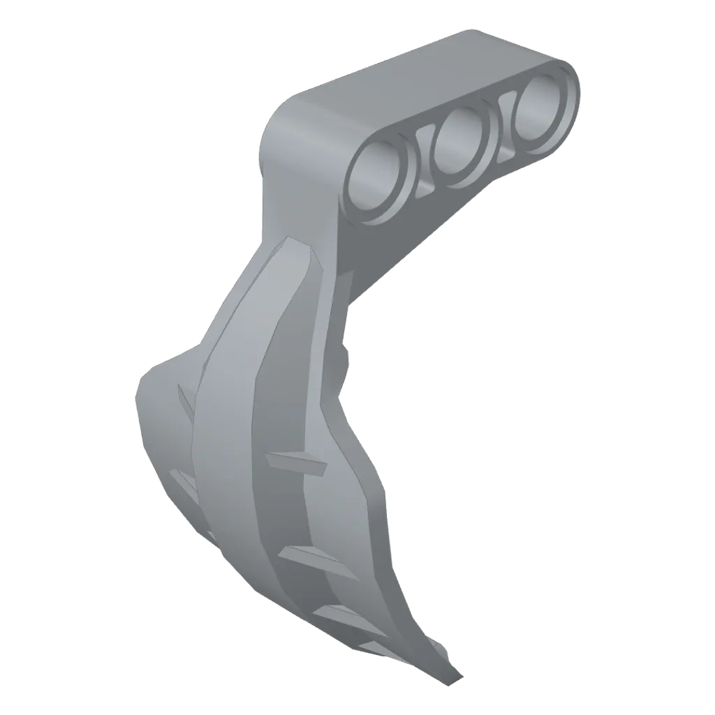 Technic Grabber Arm Claw with 3L Thick Beam [Type 2] in Light Bluish Gray