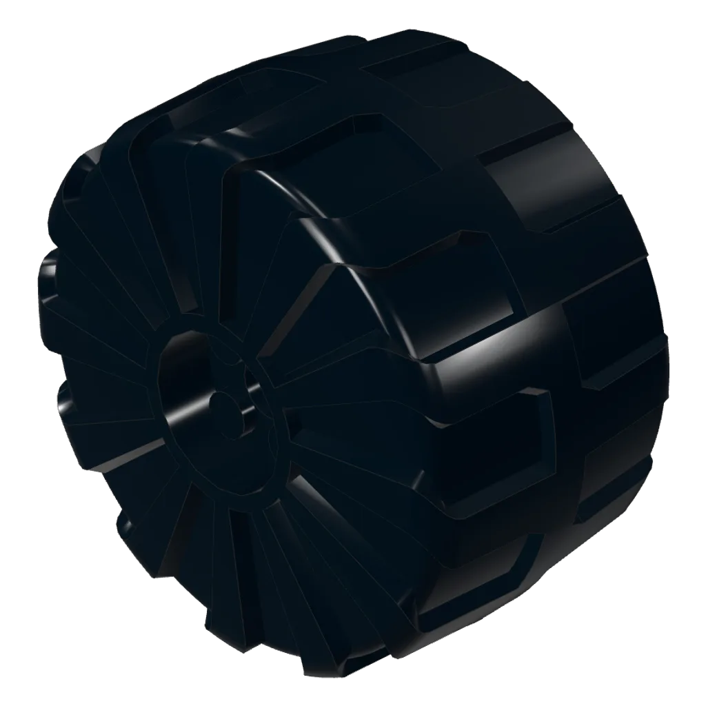 Wheel Hard Plastic Large (54mm D. x 30mm) in Black