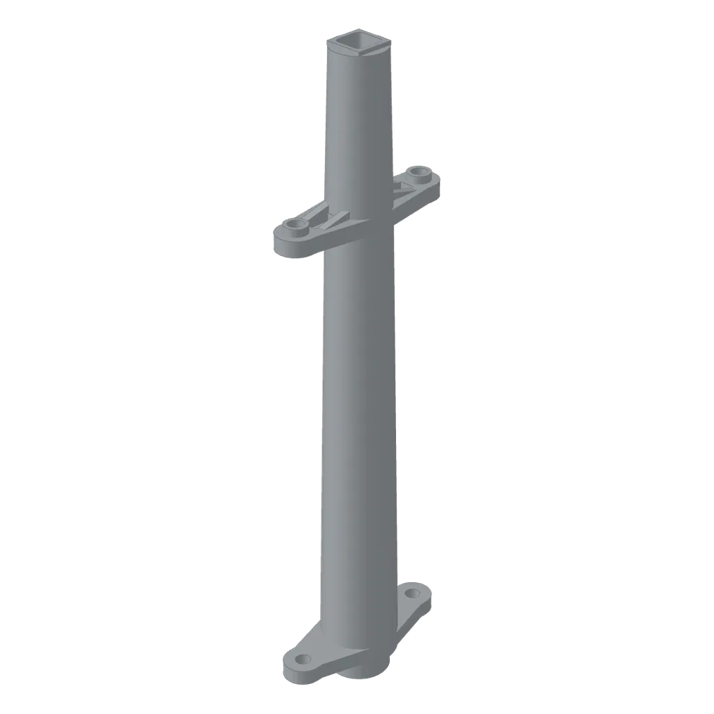 Boat, Mast Section Middle 13 2/3 H, without Bottom Connector Prong in Light Bluish Gray