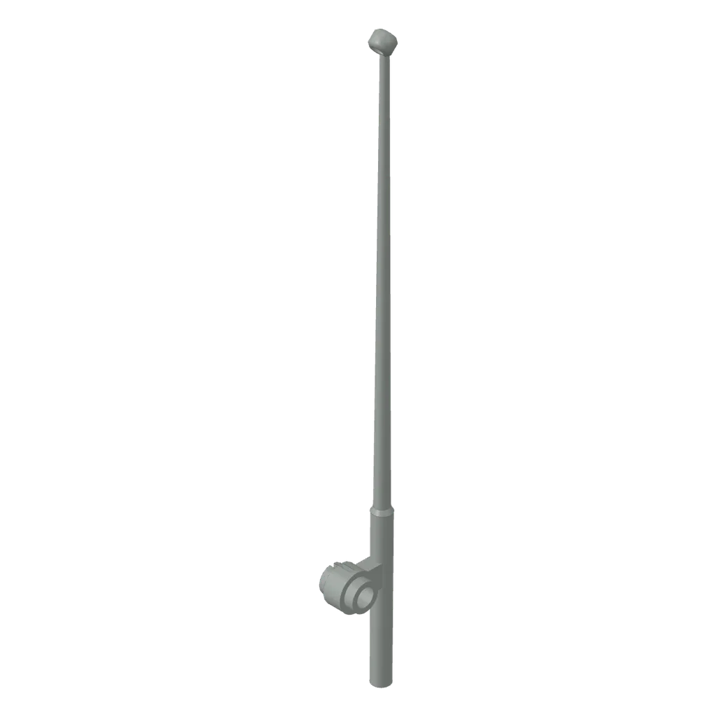 Equipment Fishing Rod 12L, Horizontal Line Hole in Light Gray