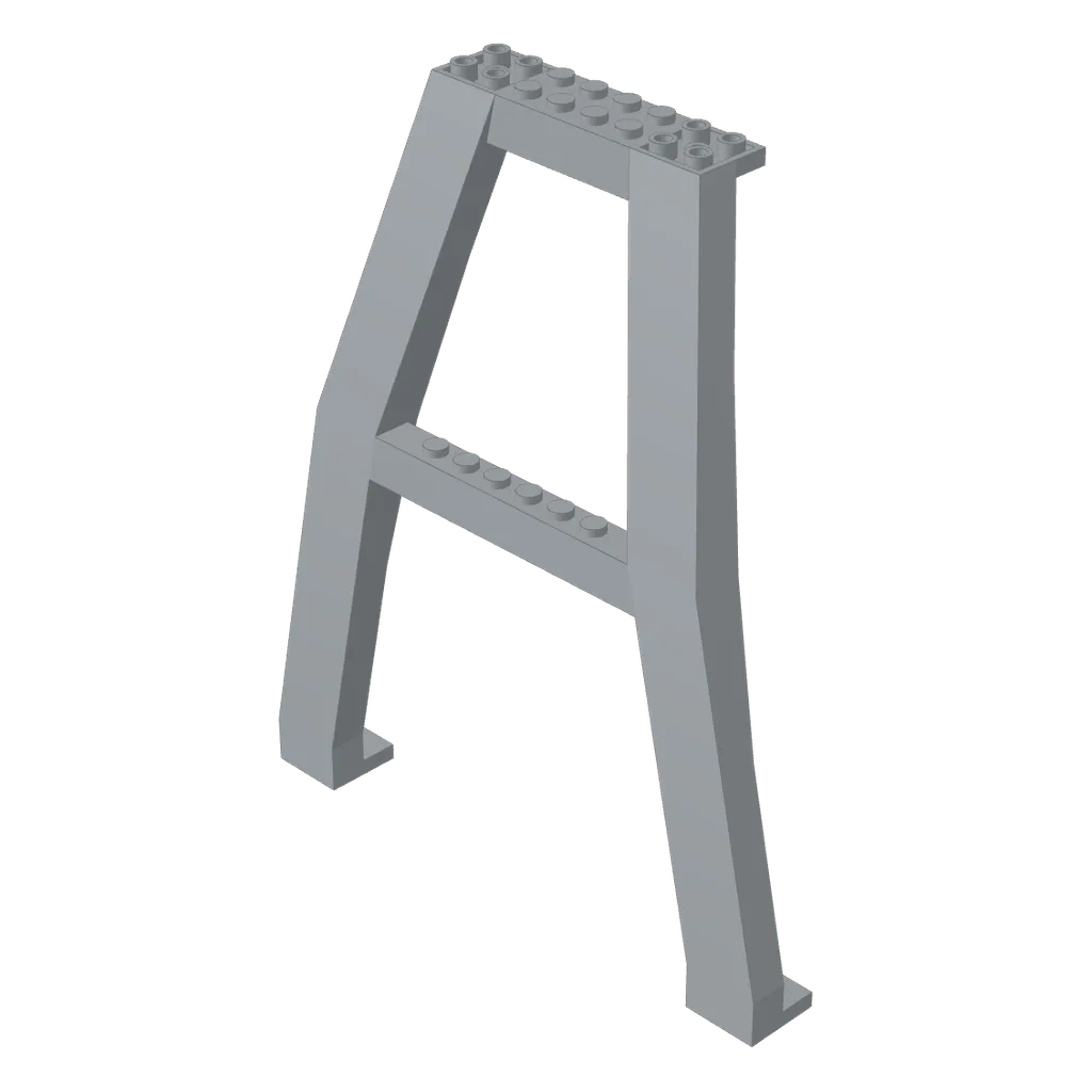 Support Crane Stand Double with Studs on Cross-Brace in Light Bluish Gray