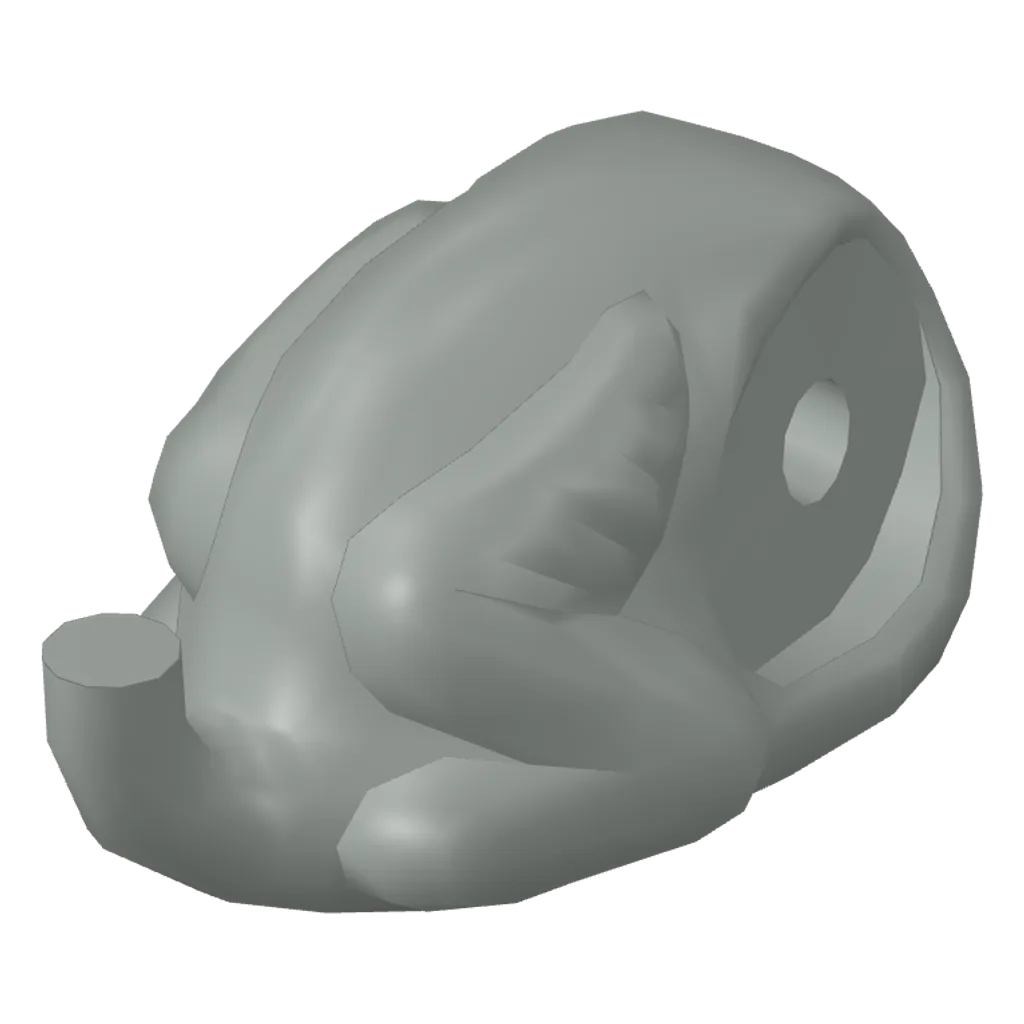Food Turkey Body, Straighter Neck in Light Gray