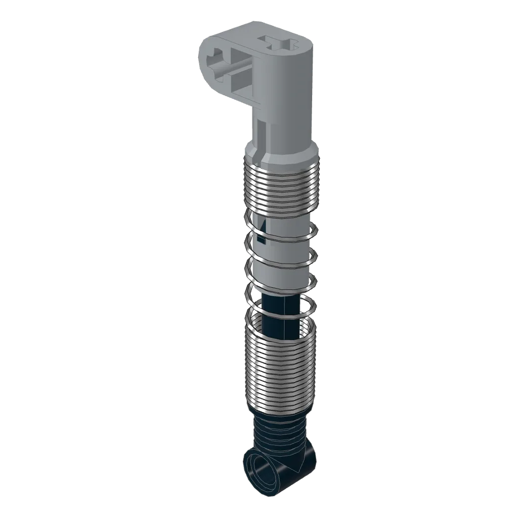 Technic Shock Absorber 9.5L with Hard Spring, Black Piston in Light Bluish Gray