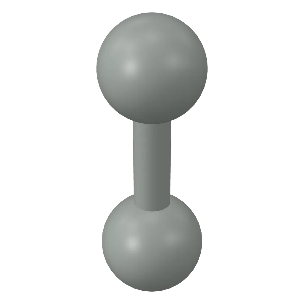 Sports Barbells [Plain] in Light Gray