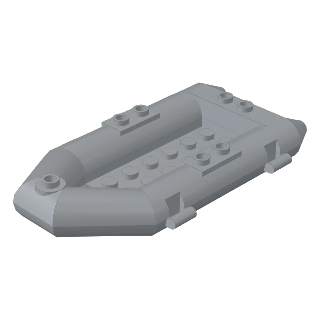 Boat / Rubber Raft / Dinghy 6 x 10 in Light Bluish Gray