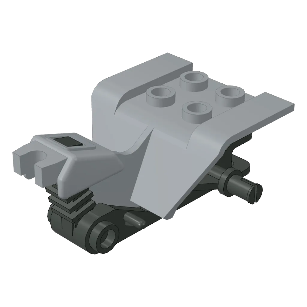 Vehicle Body, Tricycle Body Top with Dark Gray Chassis in Light Bluish Gray