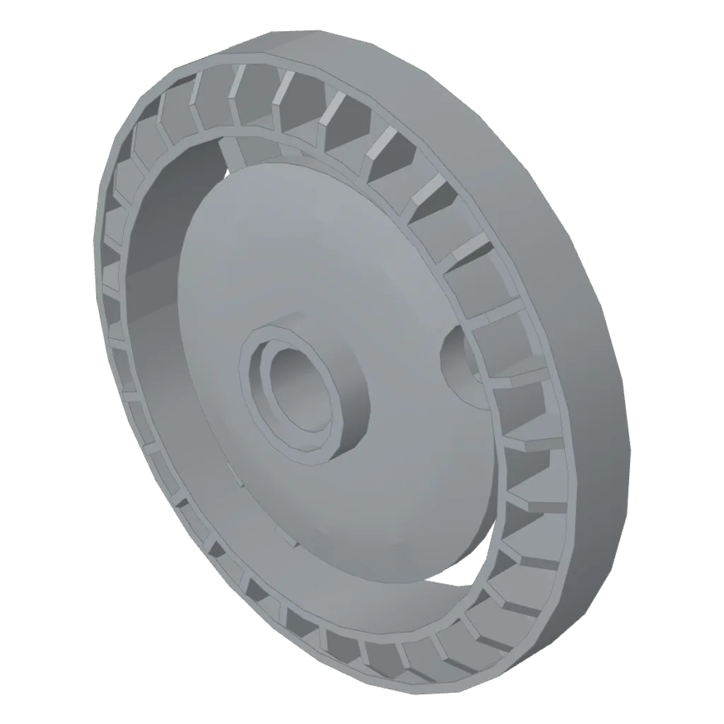 Technic Disc 5 x 5 Notched, No Pin [Plain] in Light Bluish Gray