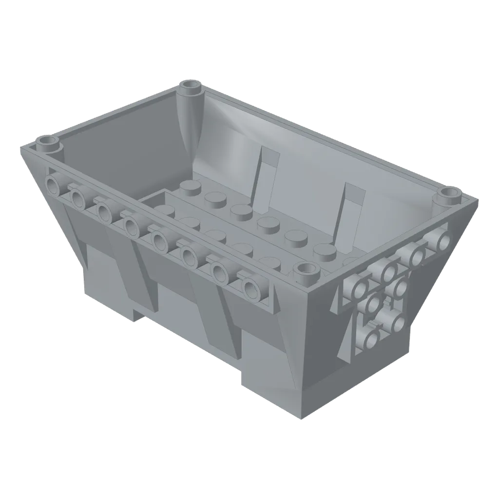 Container Mine Cart 6 x 10 x 3 2/3 in Light Bluish Gray