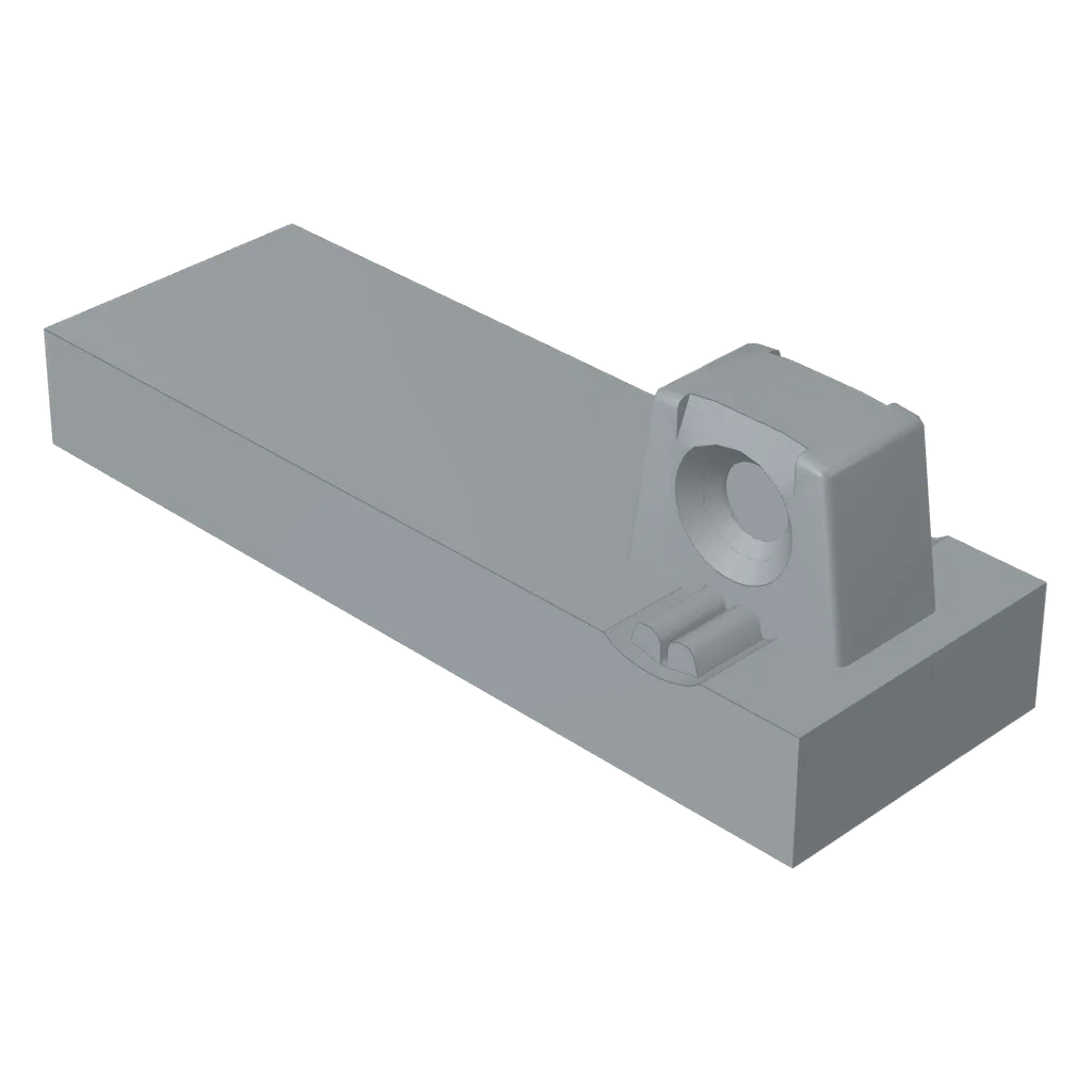 Hinge Tile 1 x 3 Locking with 1 Finger on Top with Cutout in Light Bluish Gray