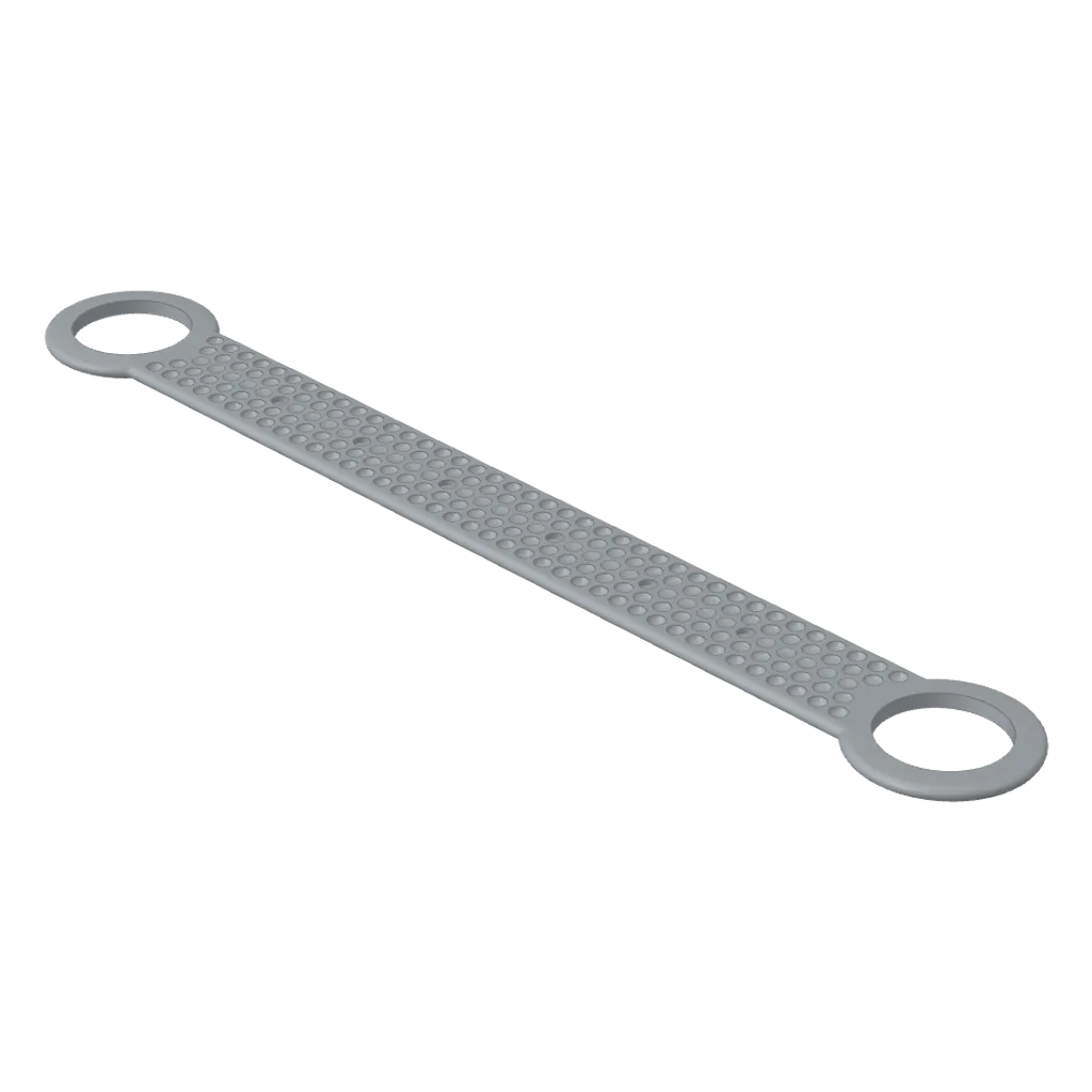 Strap with End Rings in Light Bluish Gray