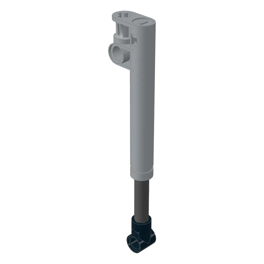 Technic Shock Absorber 11L with Internal Spring, Black Top in Light Bluish Gray