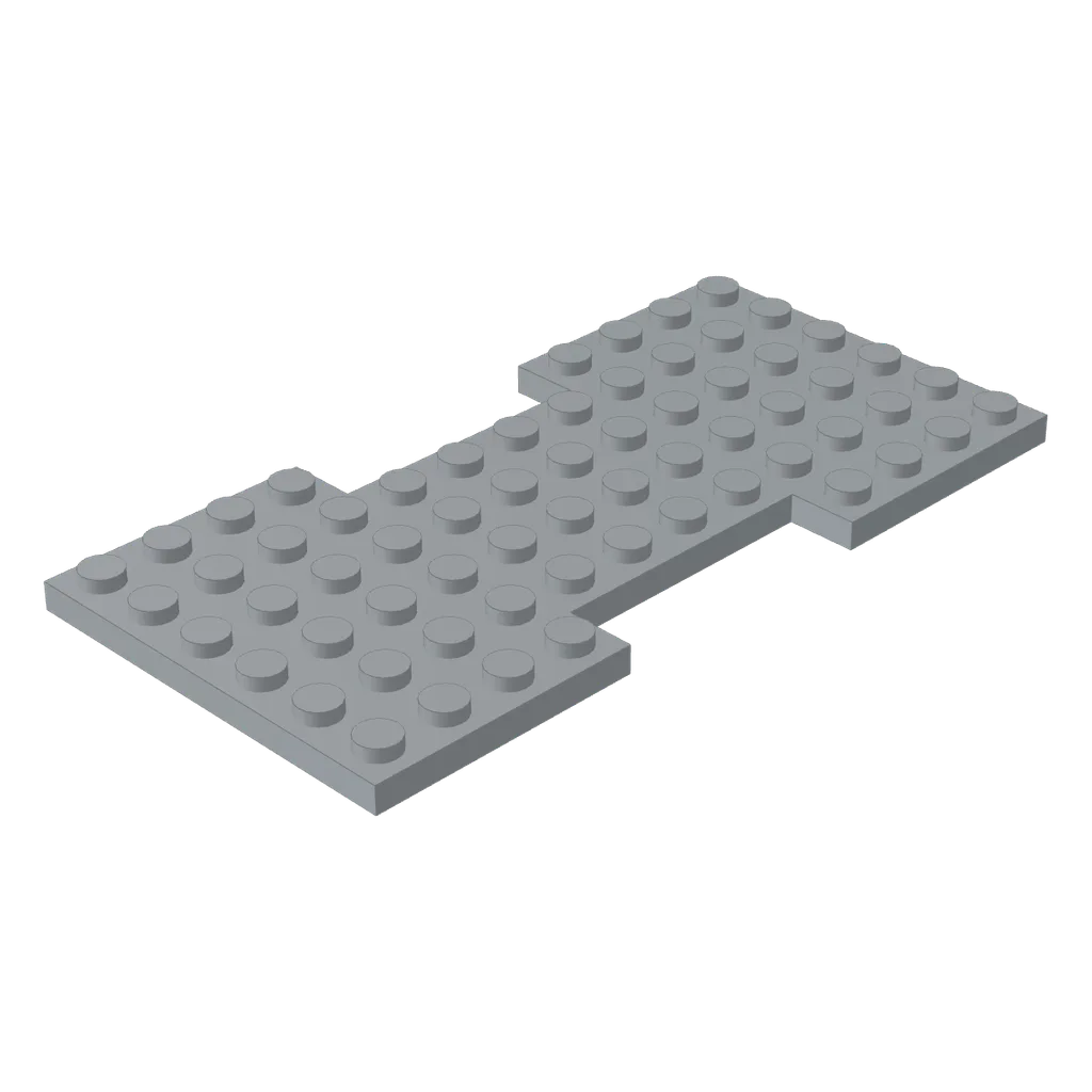 Vehicle Base 6 x 12 in Light Bluish Gray