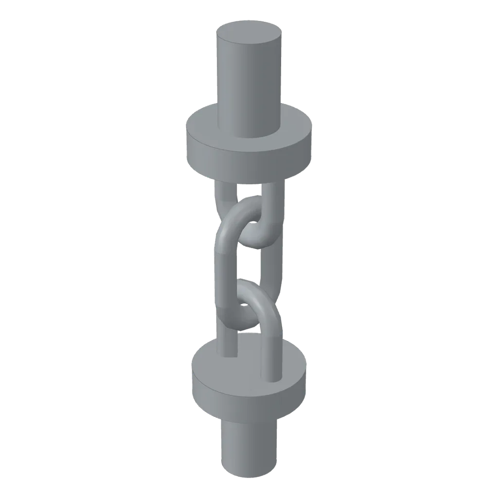 Chain 2L with Bars in Light Bluish Gray