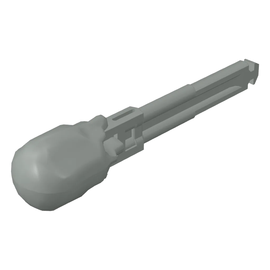 Projectile, Arrow with Shaft, Trans-Bright Green Liquid Shaped End in Light Gray