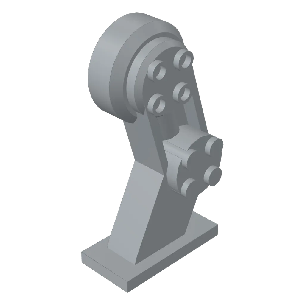 Mech Leg, Right, with Black Pin in Light Bluish Gray