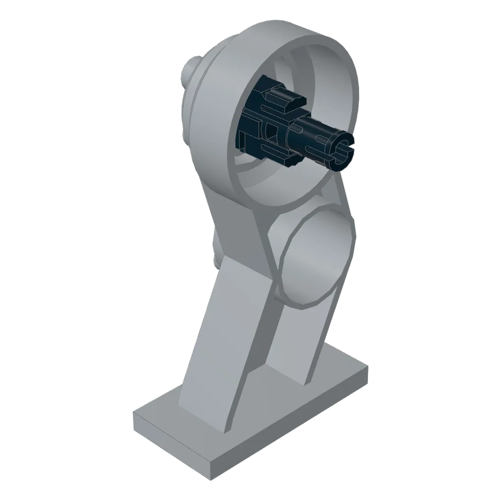 Mech Leg, Left, with Black Pin in Light Bluish Gray
