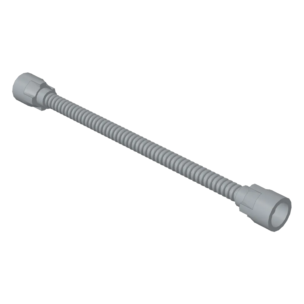 Flexible Hose 8.5L with Tabbed Ends (Ends same color as Tube) in Light Bluish Gray