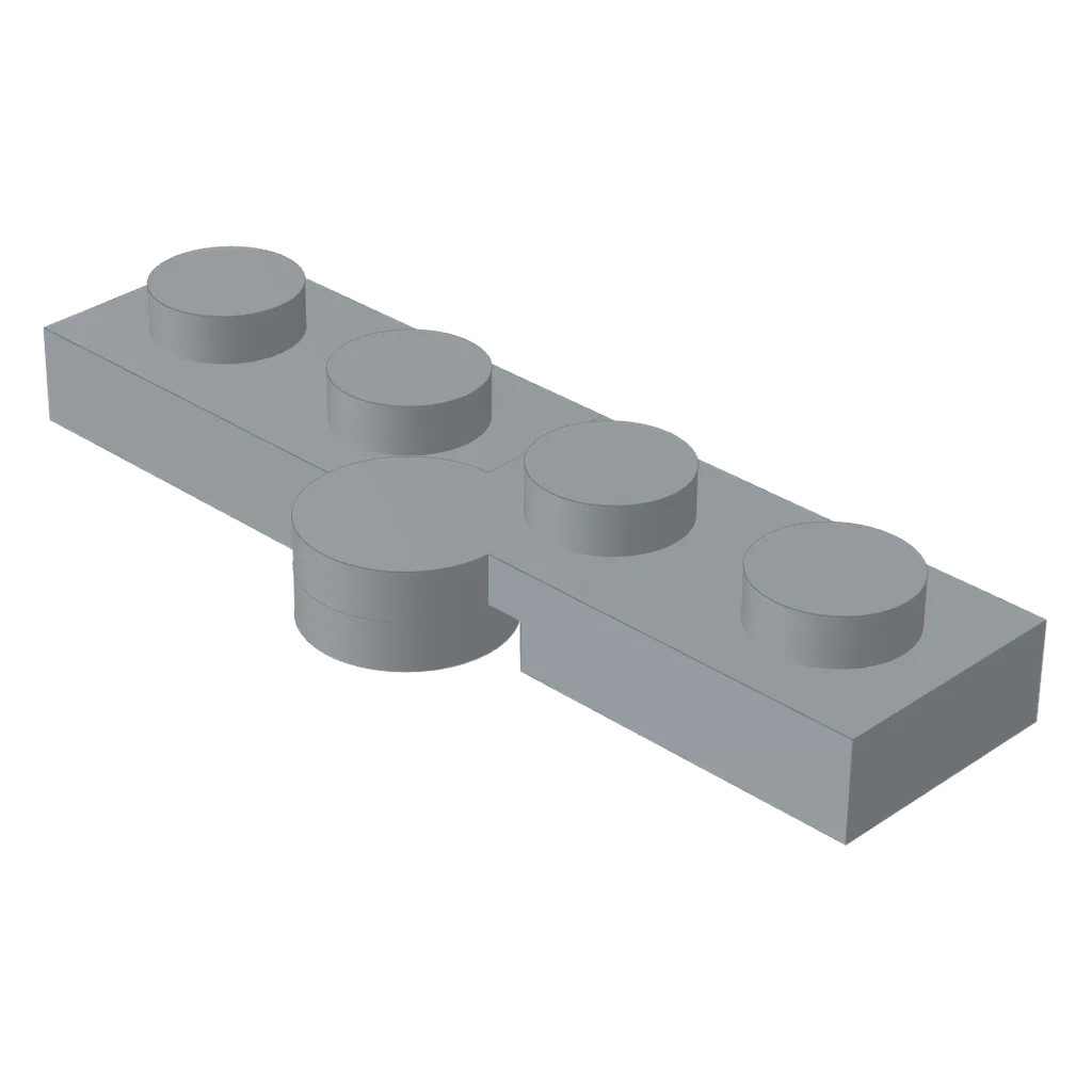 Hinge Plate 1 x 4 Swivel Top / Base - Solid Clip [Complete Assembly] - Red Top in Light Bluish Gray