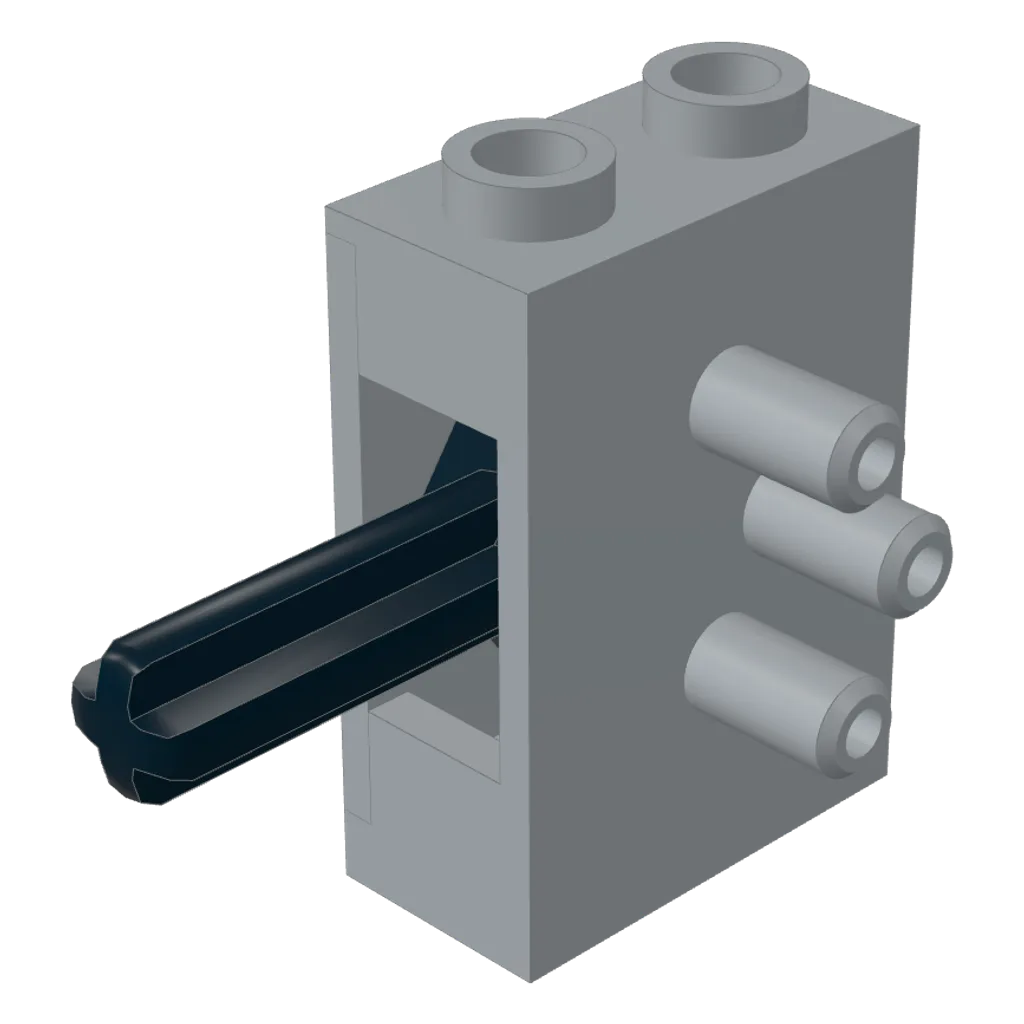 Pneumatic Switch with Top Studs in Light Bluish Gray