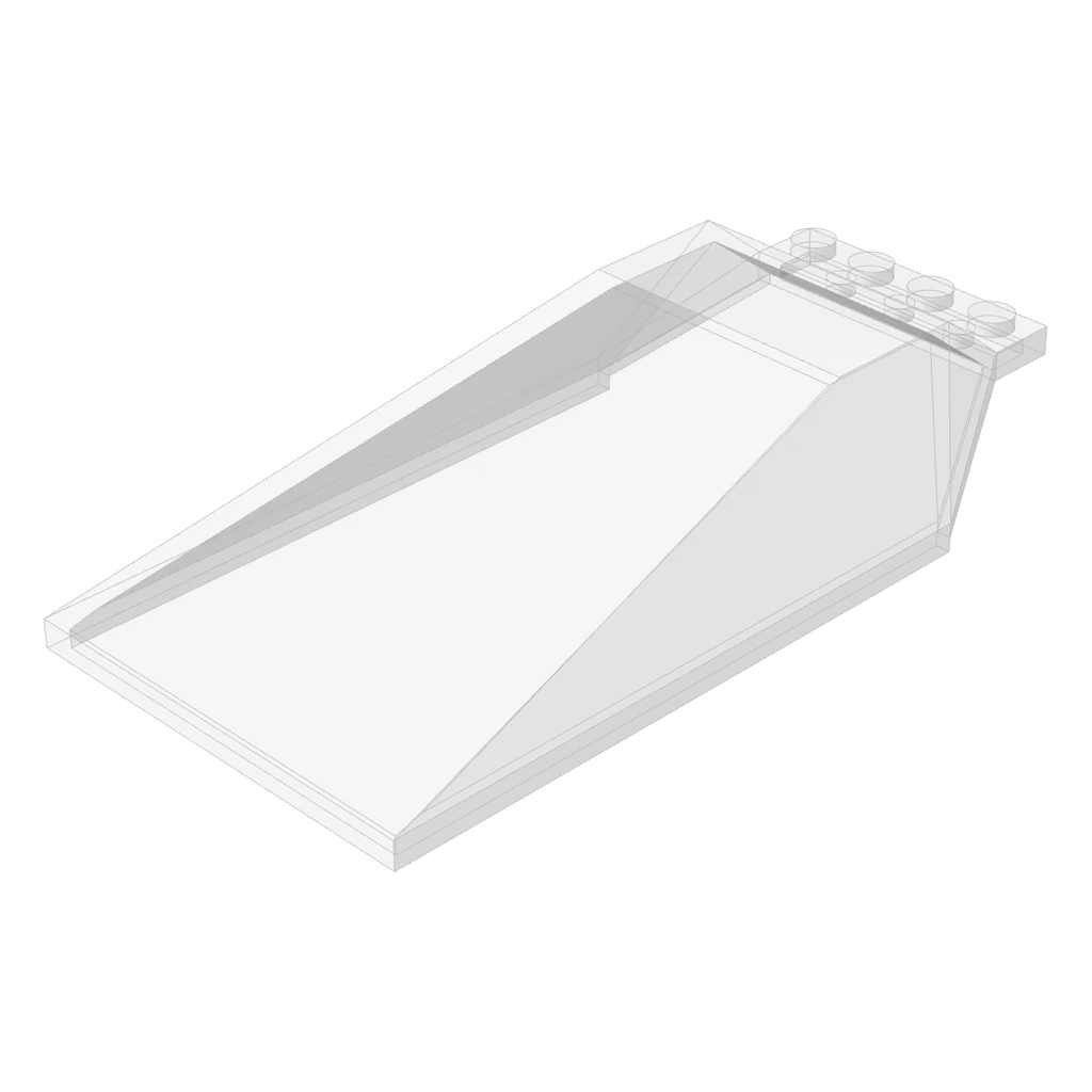 Windscreen Curved 6 x 12 x 2 in Trans-Clear