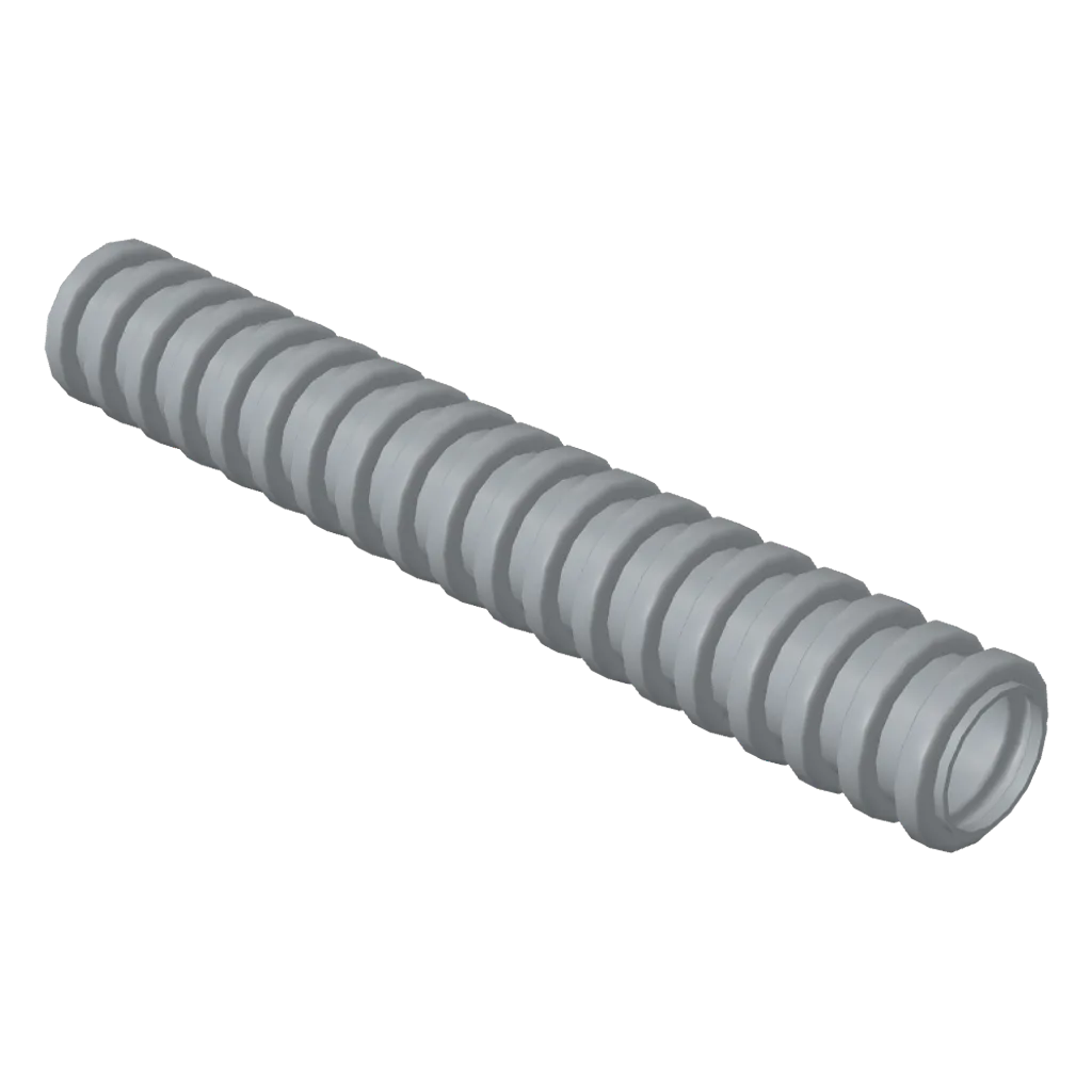 Hose, Ribbed 7mm D. 6L / 4.8cm in Light Bluish Gray