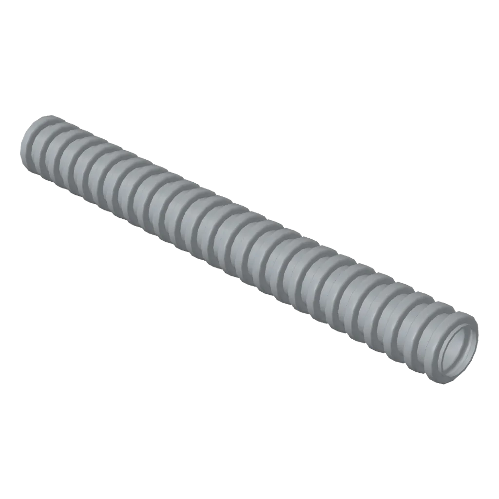 Hose, Ribbed 7mm D. 8L / 6.4cm in Light Bluish Gray