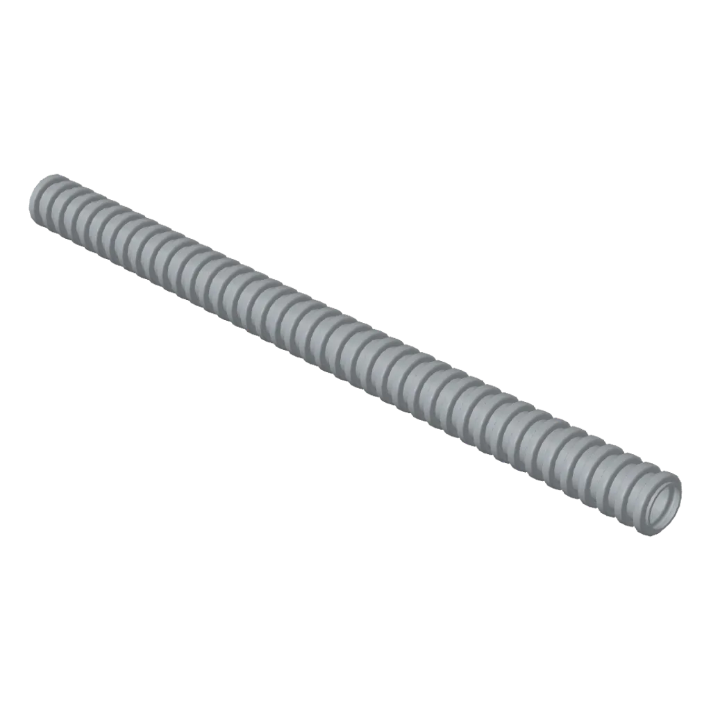 Hose, Ribbed 7mm D. 13L / 10.4cm in Light Bluish Gray