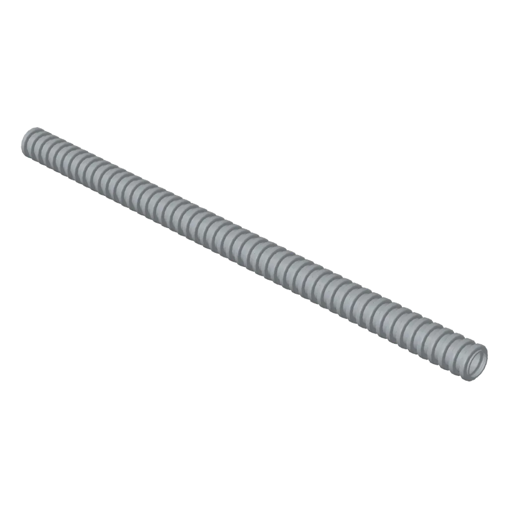 Hose, Ribbed 7mm D. 16L / 12.8cm in Light Bluish Gray