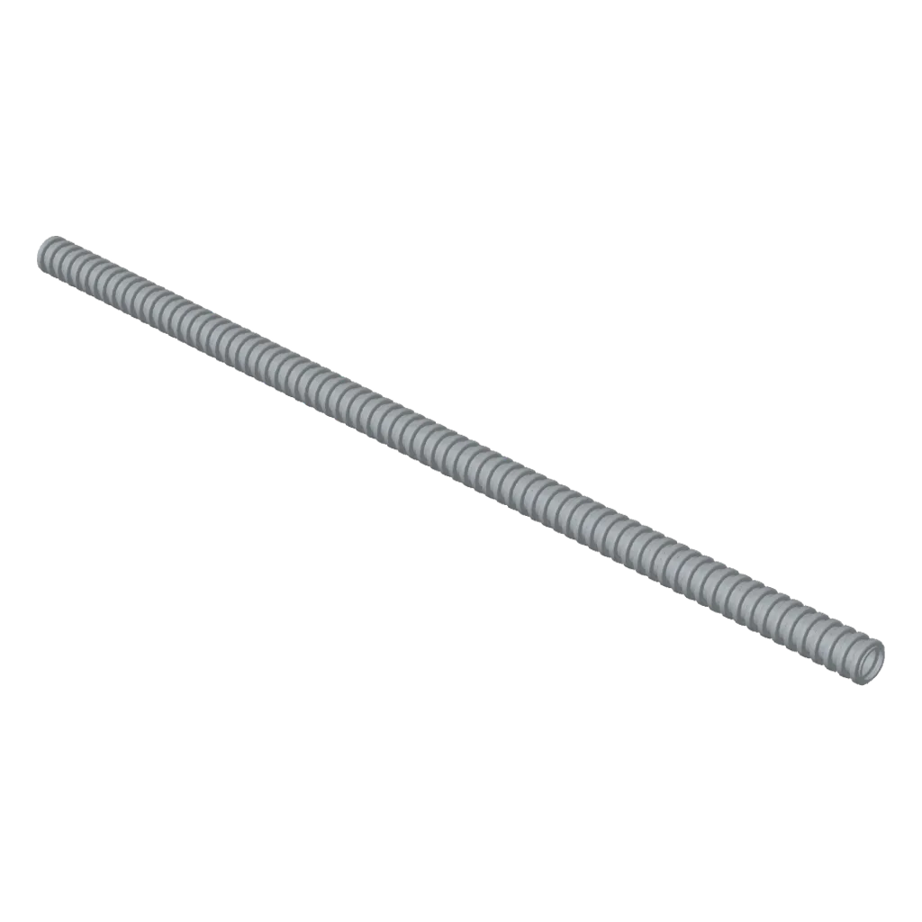 Hose, Ribbed 7mm D. 24L / 19.2cm in Light Bluish Gray