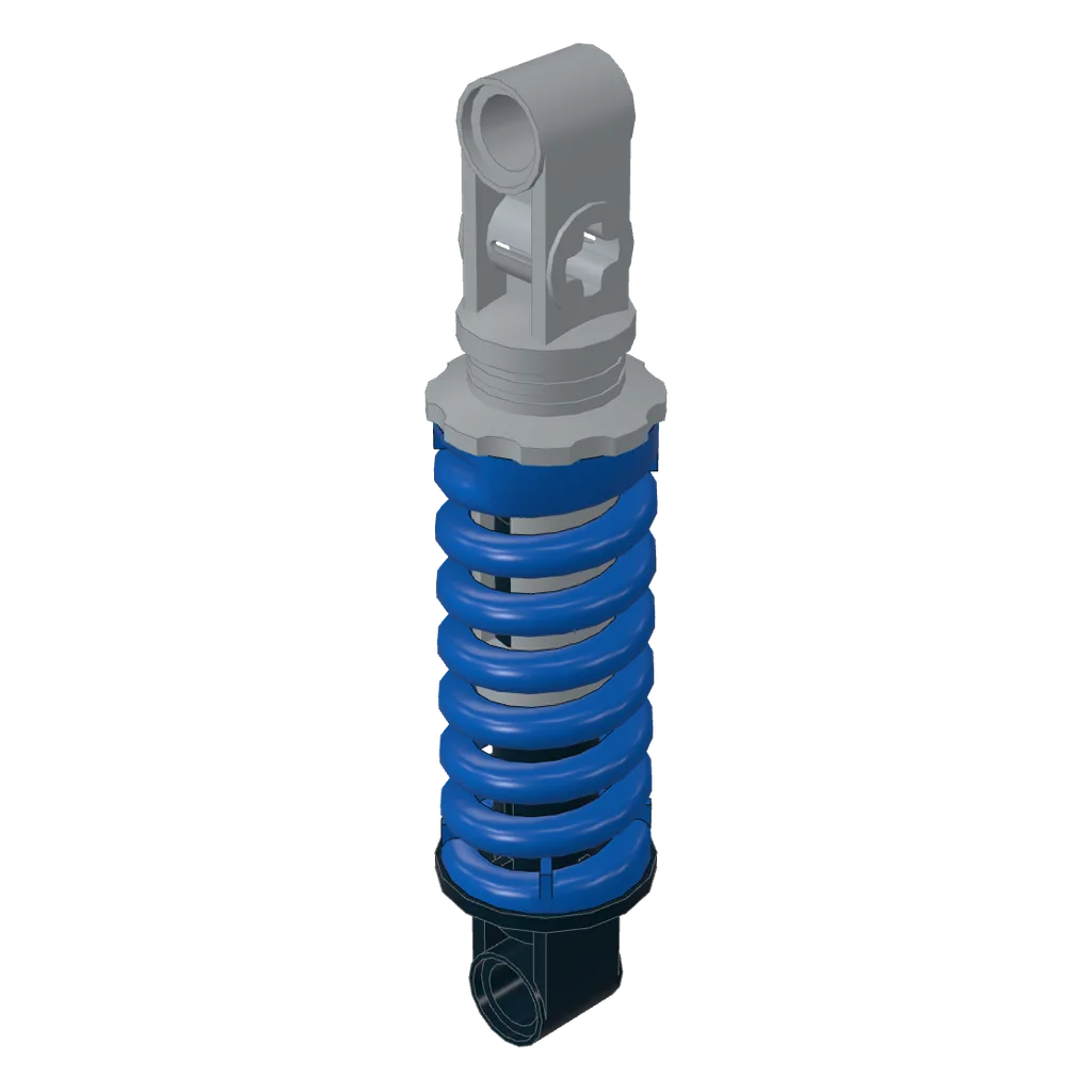 Technic Shock Absorber 9L with Blue Spring in Light Bluish Gray