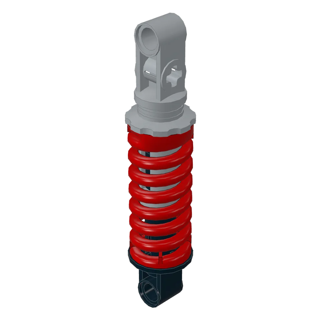 Technic Shock Absorber 9L with Red Spring in Light Bluish Gray