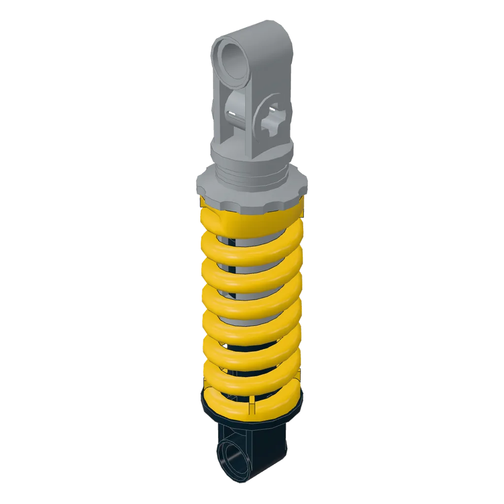 Technic Shock Absorber 9L with Yellow Spring in Light Bluish Gray