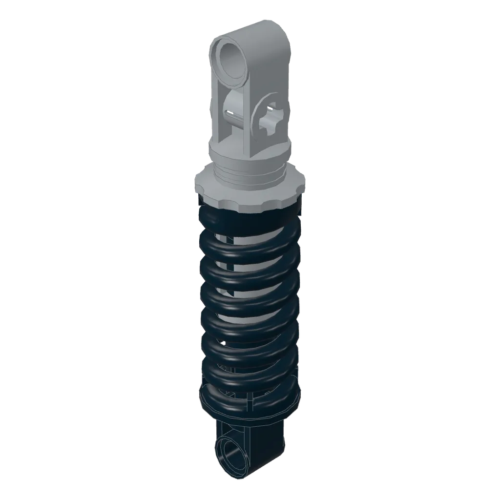 Technic Shock Absorber 9L with Black Spring in Light Bluish Gray