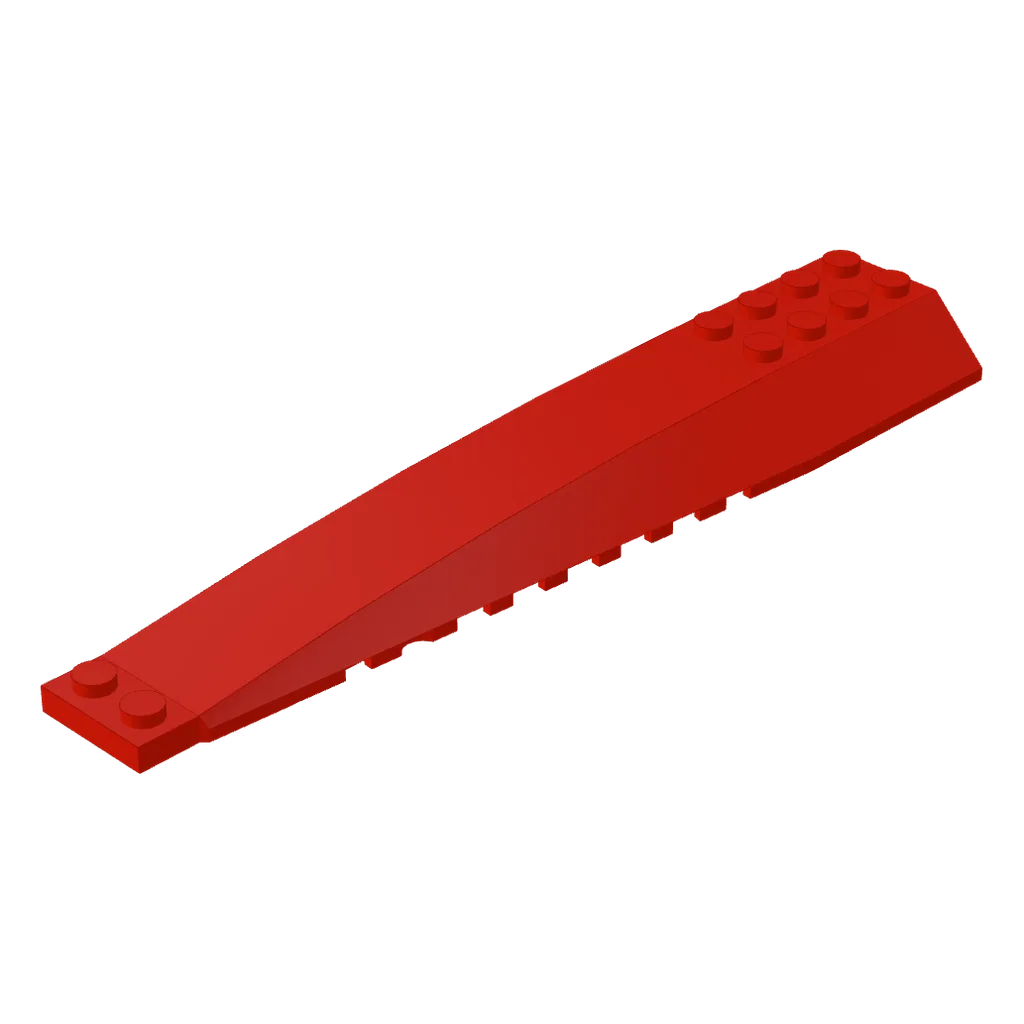 Wedge Curved 16 x 4 Triple without Inner Ridges in Red