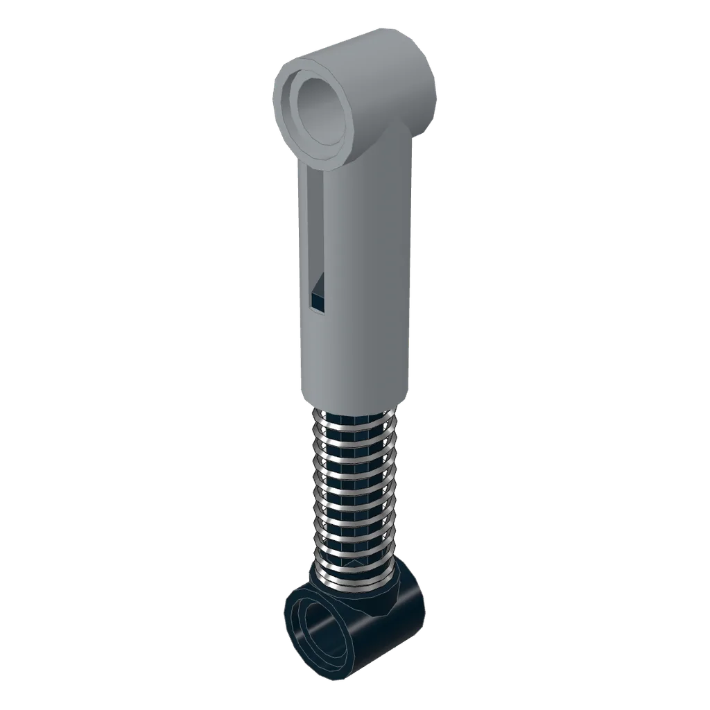Technic Shock Absorber 6.5L with Soft Spring, Tight Coil, Black Piston Rod [Complete Assembly] in Light Bluish Gray