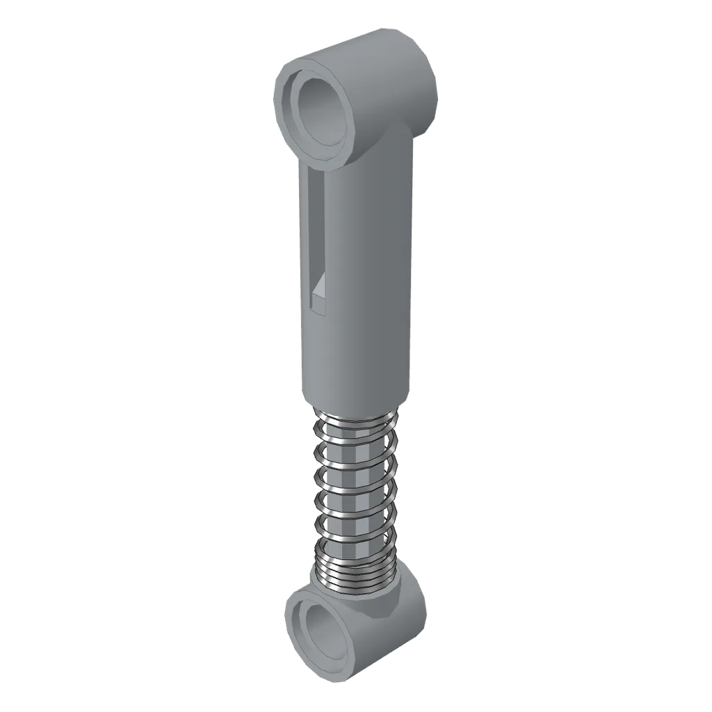 Technic Shock Absorber 6.5L with Hard Spring, Tight Coils at End, Black Rod [Complete Assembly] in Light Bluish Gray