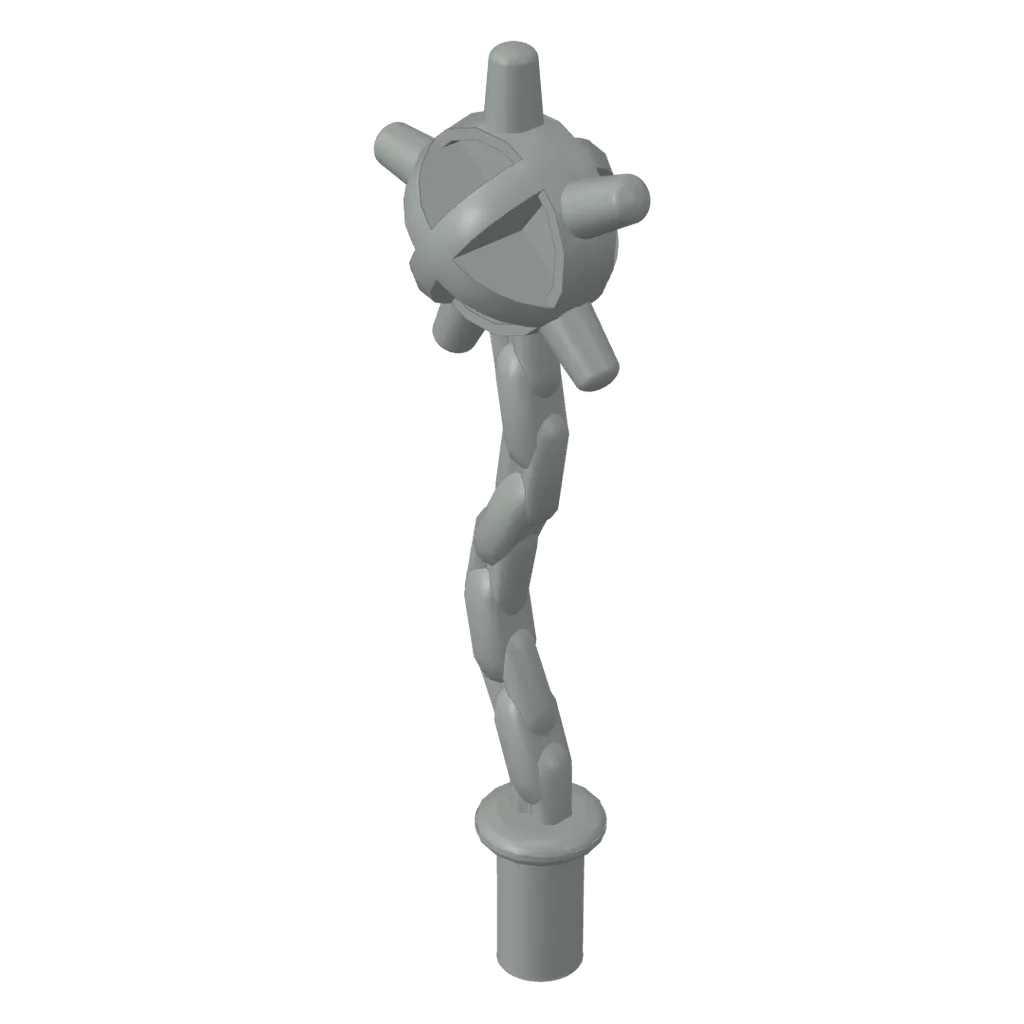 Weapon Mace / Flail Spiked in Light Gray