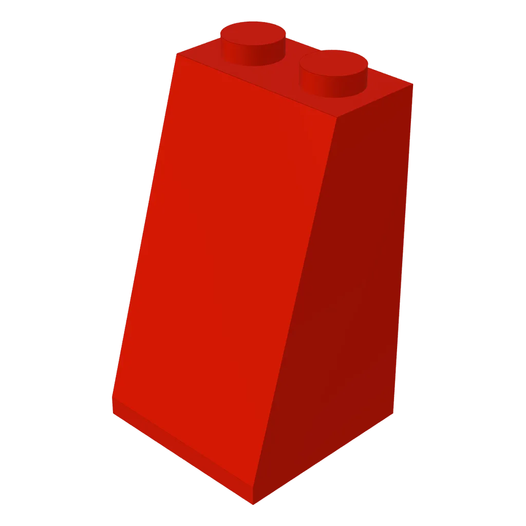 Slope 75° 2 x 2 x 3 [Solid Studs] in Red